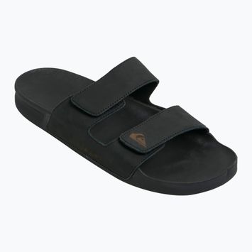Vyriškos šlepetės Quiksilver Rivi Leather Double Adjust black 1