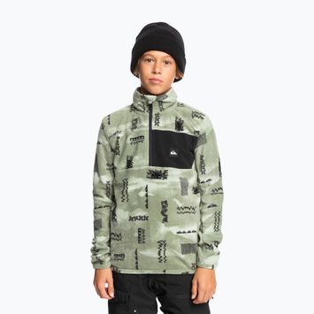 Vaikiškas snieglenčių džemperis Quiksilver Aker Half Zip Fleece shadow checks desert sage