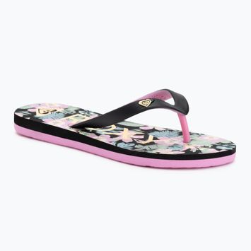 Vaikiškos šlepetės per pirštą ROXY Tahiti VII black/pink stencil