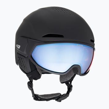 Slidinėjimo šalmas Alpina Oro QV Mips black matt/ice blue
