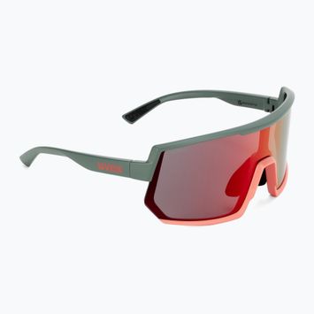 UVEX Sportstyle 235 moss grapefruit mat/mirror red dviratininkų akiniai 53/3/003/7316