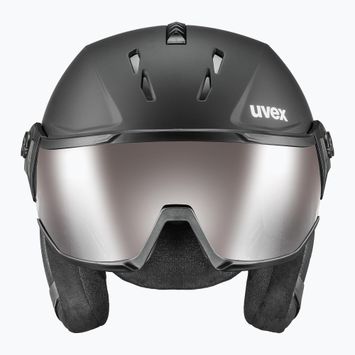 Slidinėjimo šalmas UVEX Instinct Visor PRO V black matt/silver/silver