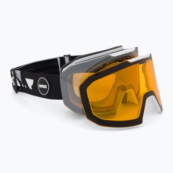 Slidinėjimo akiniai UVEX Evidnt Attract + case white matt/mirror silver yellow clear