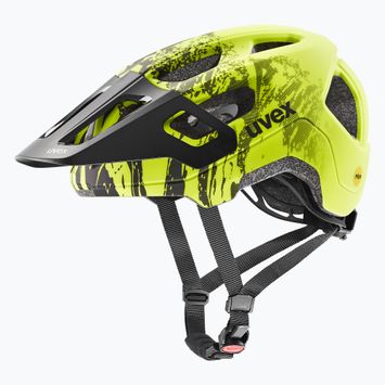 Vaikiškas dviračio šalmas UVEX React MIPS Jr lime/black