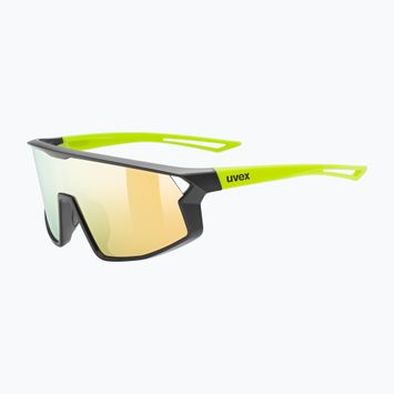 Vaikiški akiniai nuo saulės UVEX Skyryse Jr black/yellow matt/mirror yellow