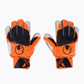 Uhlsport Soft Resist+ Flex Frame vartininko pirštinės oranžinė ir balta 101127401