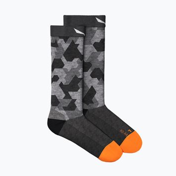 Vyriškos trekingo kojinės Salewa Pedroc Camo AM Crew black-grey 00-0000069039