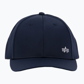 Vyriška kepuraitė su snapeliu Alpha Industries Metal Label rep blue/chrome