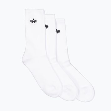 Vyriškos kojinės Alpha Industries Basic 3 poros white