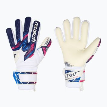 Vaikiškos vartininko pirštinės Reusch Attrakt RE:GRIP NC Junior blue/pink/white