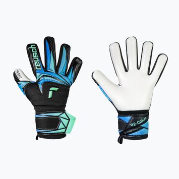 Vaikiškos vartininko pirštinės Reusch Attrakt RE:GRIP NC Junior black/ocean light