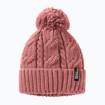 Žieminė kepurė Jack Wolfskin Pompom mineral red