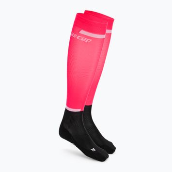 Vyriškos kompresinės bėgimo kojinės CEP Tall 4.0 pink/black