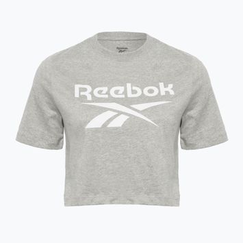Moteriški marškinėliai Reebok Identity Big Logo Crop Tee medium grey heather
