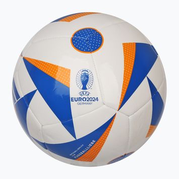 Futbolo kamuolys adidas Fussballiebe Club white/glow blue/lucky orange dydis 5