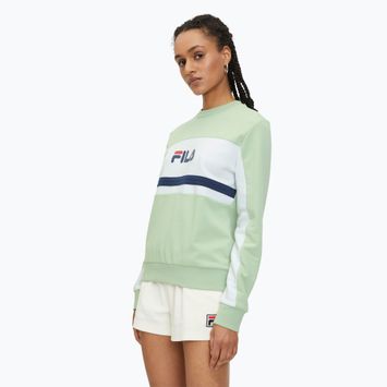 Moteriškas džemperis FILA Lishui smoke green/bright white