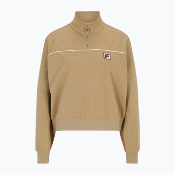 Moteriškas džemperis FILA Liebau Aop Half Zip cornstalk pepita aop