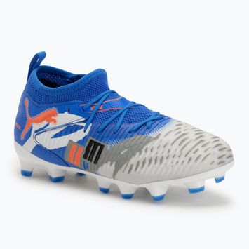 Vaikiški futbolo batai PUMA Future 8 Match Forever FG/AG Jr white/ultra blue/feather gray/puma black/glowing red