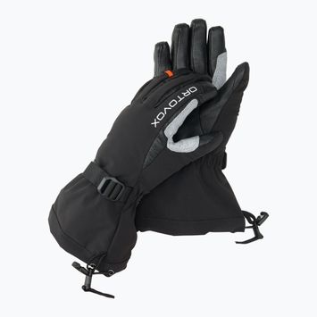 Vyriškos slidinėjimo pirštinės ORTOVOX Merino Mountain black raven