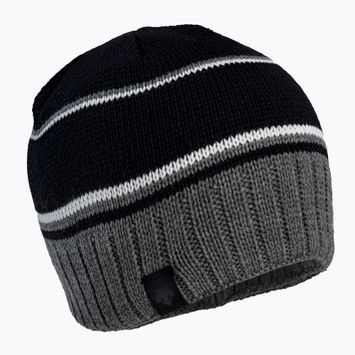 Vyriška žieminė kepurė su snapeliu Descente Rickey 9093 pilkai juoda DWBUGC02