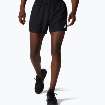 Vyriški ASICS Core 5In Short Performance juodi bėgimo šortai
