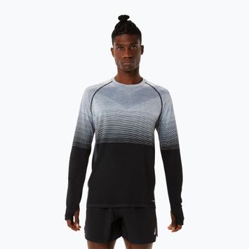 Vyriški bėgimo marškinėliai ilgomis rankovėmis ASICS Seamless performance black/carrier grey