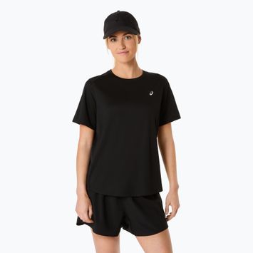 Moteriški bėgimo marškinėliai ASICS Core performance black
