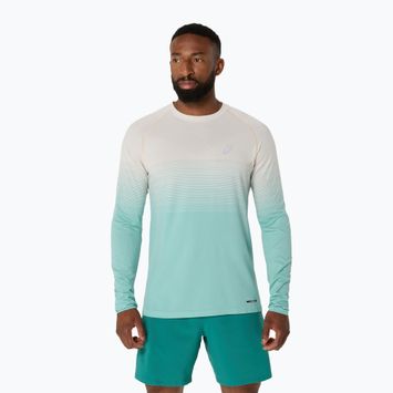 Vyriški bėgimo marškinėliai ilgomis rankovėmis ASICS Seamless birch/oasis green