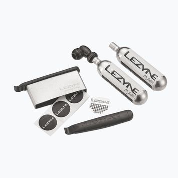 LEZYNE TWIN KIT CO2 rinkinys dviračiui, TWIN SPEED DRIVE, 6x kombinuoti pleistrai, 2x šaukštai + 2x kasetė 1-C2-TWDRKIT-V204