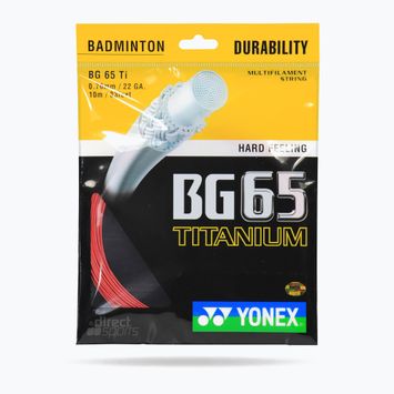Badmintono stygos YONEX BG 65 rinkinys 10 m baltos spalvos