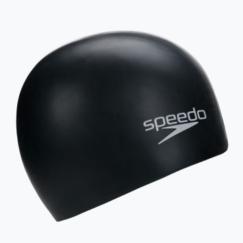 Speedo Plain Moulded vaikiška plaukimo kepuraitė juoda 8-709900001