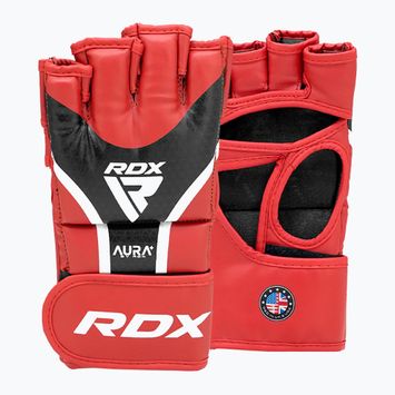 Graplingo pirštinės RDX Grappling Aura Plus T-17 red