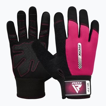 Treniruočių pirštinės RDX W1F Full Finger pink