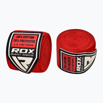 Boksininkų tvarsčiai RDX Hand Wraps Plus raudoni