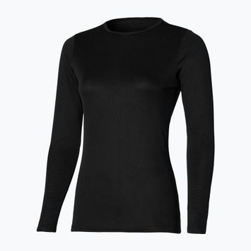 Moteriški bėgimo marškinėliai ilgomis rankovėmis Mizuno BT Under apvaliu kaklu black