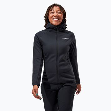 Moteriškas fliso džemperis Berghaus Heuberg Hoody jet black/grey pinstripe marl