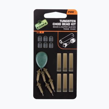 Chod Riga apsauga Fox International Edges Tungsten Chod karoliukų rinkinys x 6 Karoliukai / buferinės įvorės rudos spalvos CAC488