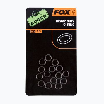 Fox International Edges Heavy Duty karpių žiedai O žiedas 15 vnt., juodos spalvos CAC496