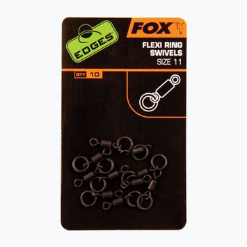 Fox International Edges Flexi Ring Swivel karpių suktukai juodi CAC609