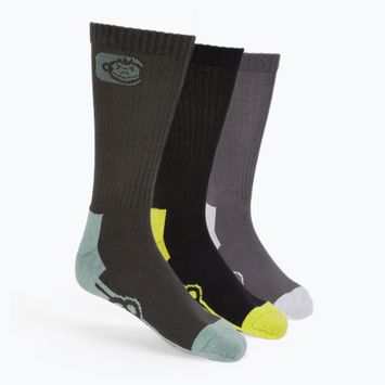 RidgeMonkey žvejybinės kojinės Apearel Crew Socks 3 Pack black RM659