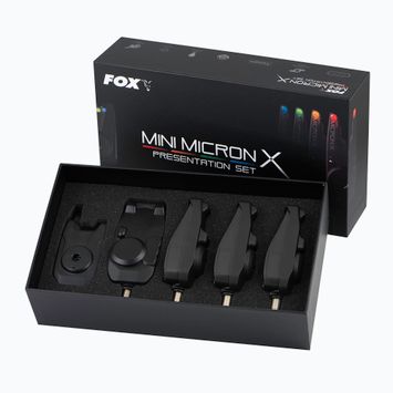 Fox International Mini Micron X 4 meškerių rinkinys žvejybos signalai juodos spalvos CEI199