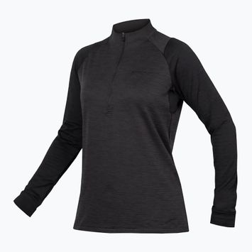 Moteriški dviračių marškinėliai ilgomis rankovėmis Endura Singletrack Fleece black