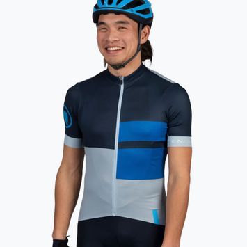 Vyriški dviračių marškinėliai Endura FS260 Print S/S ink blue