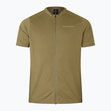 Vyriški dviračių marškinėliai Endura Loop Zipped tweed green