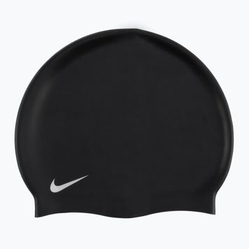 Nike vientisa silikoninė vaikiška plaukimo kepuraitė juoda TESS0106-001