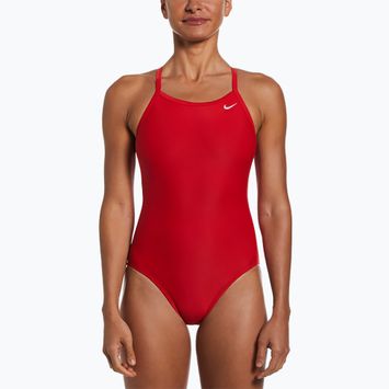 Moteriškas vientisas plaukimo kostiumas Nike Solid Racerback university red