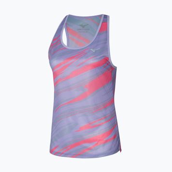 Moteriškas bėgimo marškinėlis Mizuno DAF Graphic Tank pastelinės alyvinės spalvos