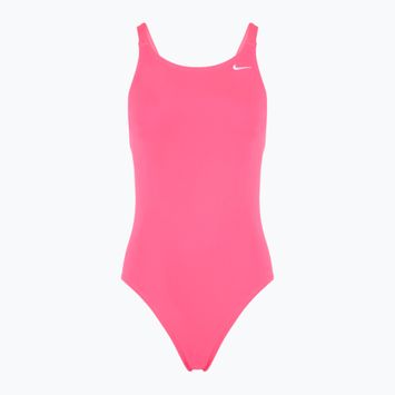 Moteriškas vientisas plaukimo kostiumas Nike Hydrastrong Solid Fastback hyper pink