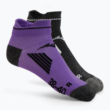 Kojinės Mizuno Active Training Mid 2 poros paisley purple