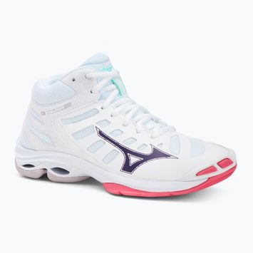 Moterų tinklinio bateliai Mizuno Wave Voltage 2 Mid white/violet indigo/camellia rose